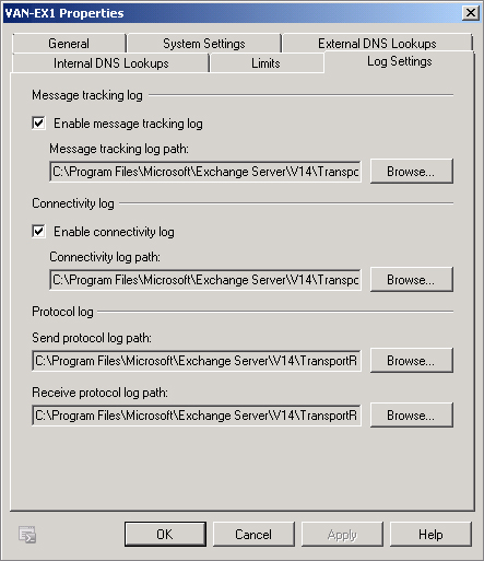 Managing Message Tracking Log Files